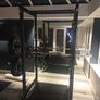 Mint condition - amazing heavy duty black squat rack with almost brand new Rock Solid barbell and bumper plates - a must see!!! Image 9
