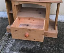 Wooden Corner TV Unit