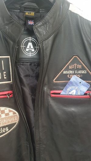 New! - Aviatrix Leather Fashion Biker Jacket