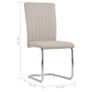 Cantilever Dining Chairs 6 pcs Cappuccino Faux Leather Image 8