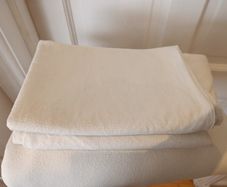 Organic brushed cotton king bedding bundle in cream