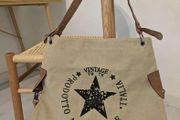 Vintage Canvas Tote Bag Cream - BRAND NEW