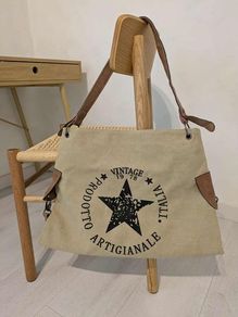 Vintage Canvas Tote Bag Cream - BRAND NEW