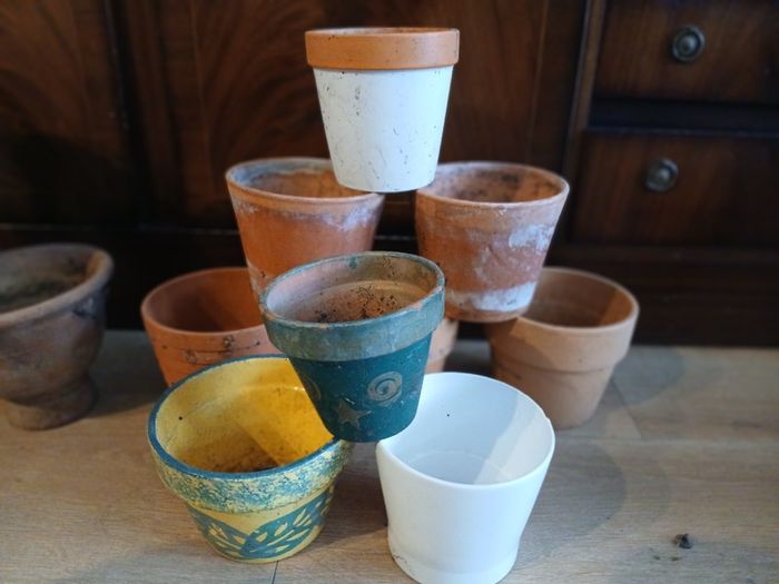 Terracotta ceramic Plants Pot set of 12