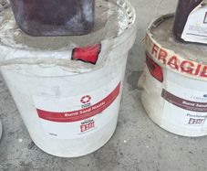 Selection of Burnt cement mastic