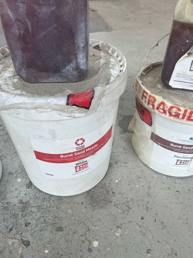 Selection of Burnt cement mastic