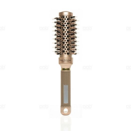 Nano Thermal Ceramic & Ionic Round Barrel Vented Hair Brush With Boar Bristle #35