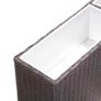 Garden Raised Bed with 2 Pots 90x20x40 cm Poly Rattan Black Image 6