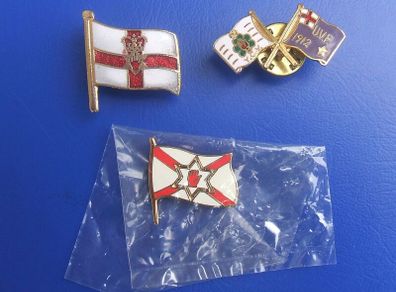 ULSTER UNIONIST & LOYALIST (Northern Ireland) - three Loyalist/Unionist flag badges (c.1990s). All in excellent condition.