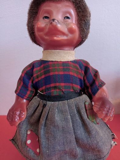 Vintage  Wind Up Hedgehog Doll 7" Tall 1950s-60s