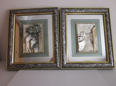 Pair of Mirror Frame 3D Creazioni Artistiche Paesaggio in Italy