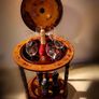 Globe Bar Wine Stand Eucalyptus Wood Image 2