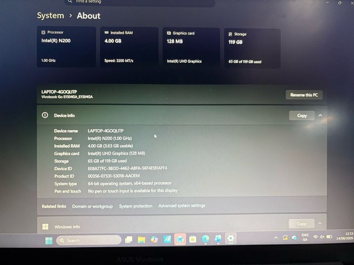laptop ASUS Vivobook Go15 (will trade for ps5)