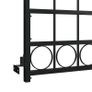 Fence Gate with Arched Top Steel 89x200 cm Black Image 3