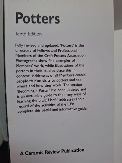 SALE!  POTTERS - An illustrated directory of the work of Fellows and Professional Members of the Craft Potters Association of Great Britain - 10th edition
