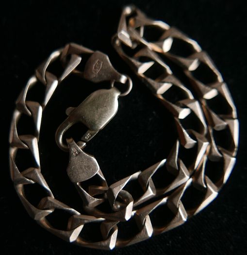 Vintage Solid Gold 9 Ct Gold 375  Men's Bracelet 8,5" -  9,97g