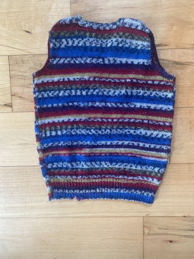 Real wool hand knitted tank top 3-5 years