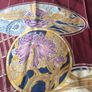 Davinci wine coloured vintage scarf Image 5