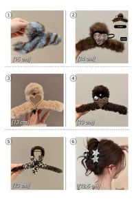 Chic fur hair claw / acrylic hair claw