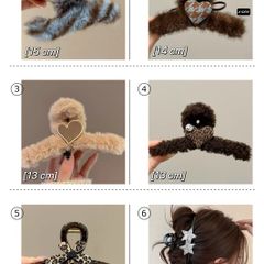 Chic fur hair claw / acrylic hair claw