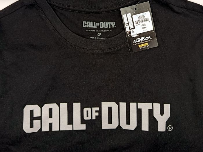 Black T-Shirt Size S - Call of Duty Logo Licensed Merch Activision Primark New
