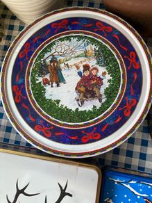Nine Old Biscuit Tins.