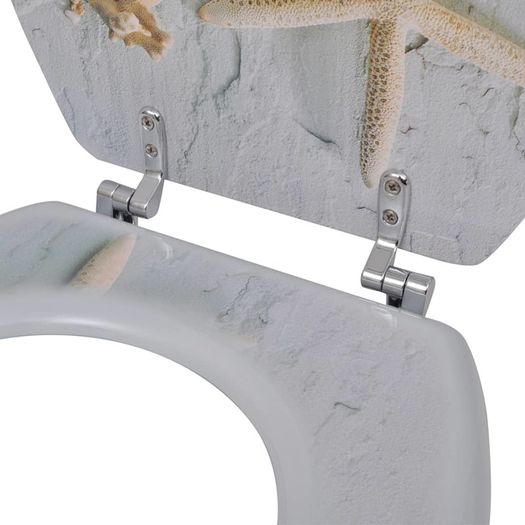 Toilet Seats with Lids 2 pcs MDF Sea Star