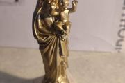 Notre-dame de la Garde statue 17 cm. Tall on  marble plinth.