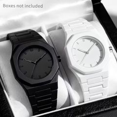 pair of minimalist watches
