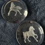 Hoya Tokyo Crystal set of 2 intaglio horse plates Image 4