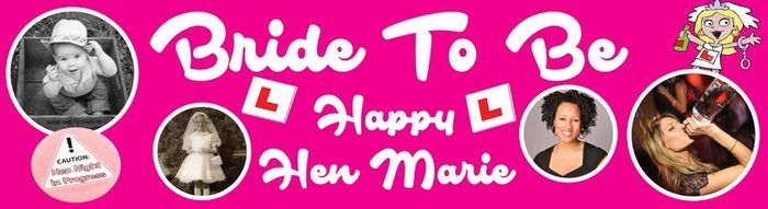 Personalised Hen Party Banner Poster with photos