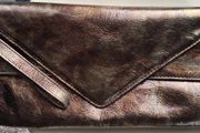 Bronze/gold clutch bag