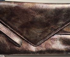Bronze/gold clutch bag