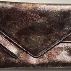 Bronze/gold clutch bag