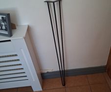 Hairpin Table / Desk Legs x4 Black Metal, New unused.