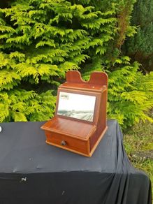 Vintage mirror vanity box with drawer