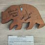Larry Neil Barnes Hand Carved Wood Grizzly Bear Plaque Image 2