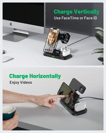Qi-Certified 3 In 1 Fast Wireless Charger