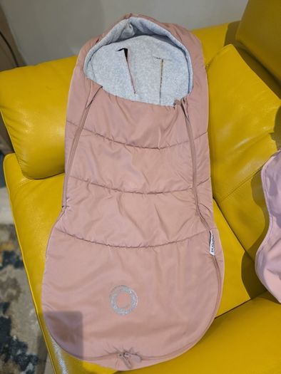 Bugaboo pink footmuff and sun canopy