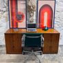 Beautiful Mid-century Modern Teak Executive Desk Image 2