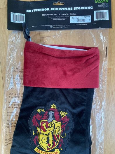 Harry Potter Christmas stocking Gryffindor and felt book cover