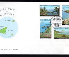 1976 Guernsey Views Commemorative Stamps Addressed First Day Cover (FDC)