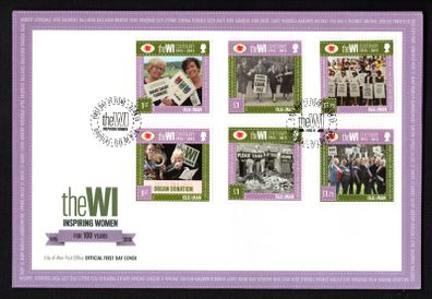 2015 Isle of Man Centenary of Women's Institute Commemorative Stamps First Day Cover (FDC)