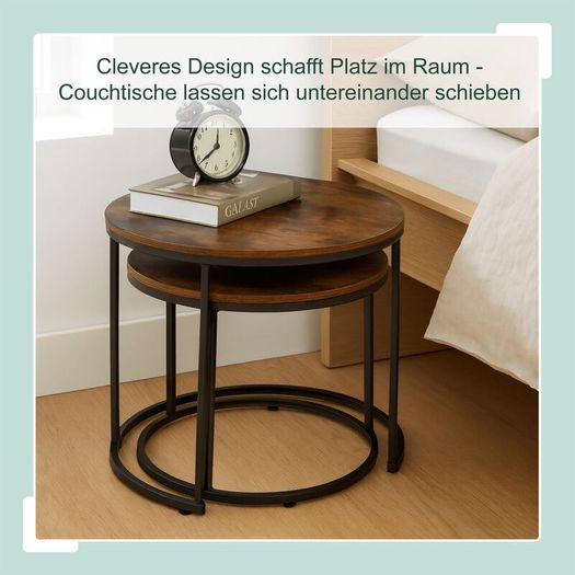 Industrial Nesting Side Tables Set of 2