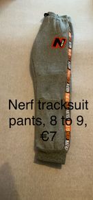 Nerf tracksuit pants, 8 to 9