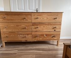 Very Strong + solid Pine ikea Tarbe 6 drawer unit