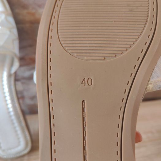 Slip on Silver Sandals, size 40