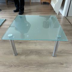 Small glass coffee table