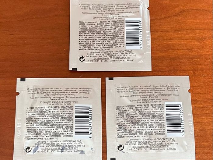 3 x Lancome Advanced Genefique 1ml Samples