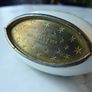 Theodor Olsens Eftf Norway Sterling Enamel Viking Ship Salt Cellar with NM Thune Enamelled Silver Spoon Image 7